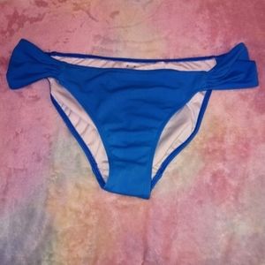 Small PINK Victoria's Secret Dark Blue Swimsuit Bottoms